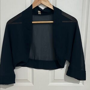 Chic Black Sheer Shrug